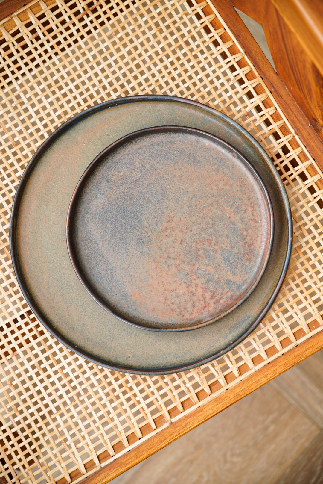 Rust Stoneware Dinner Plates