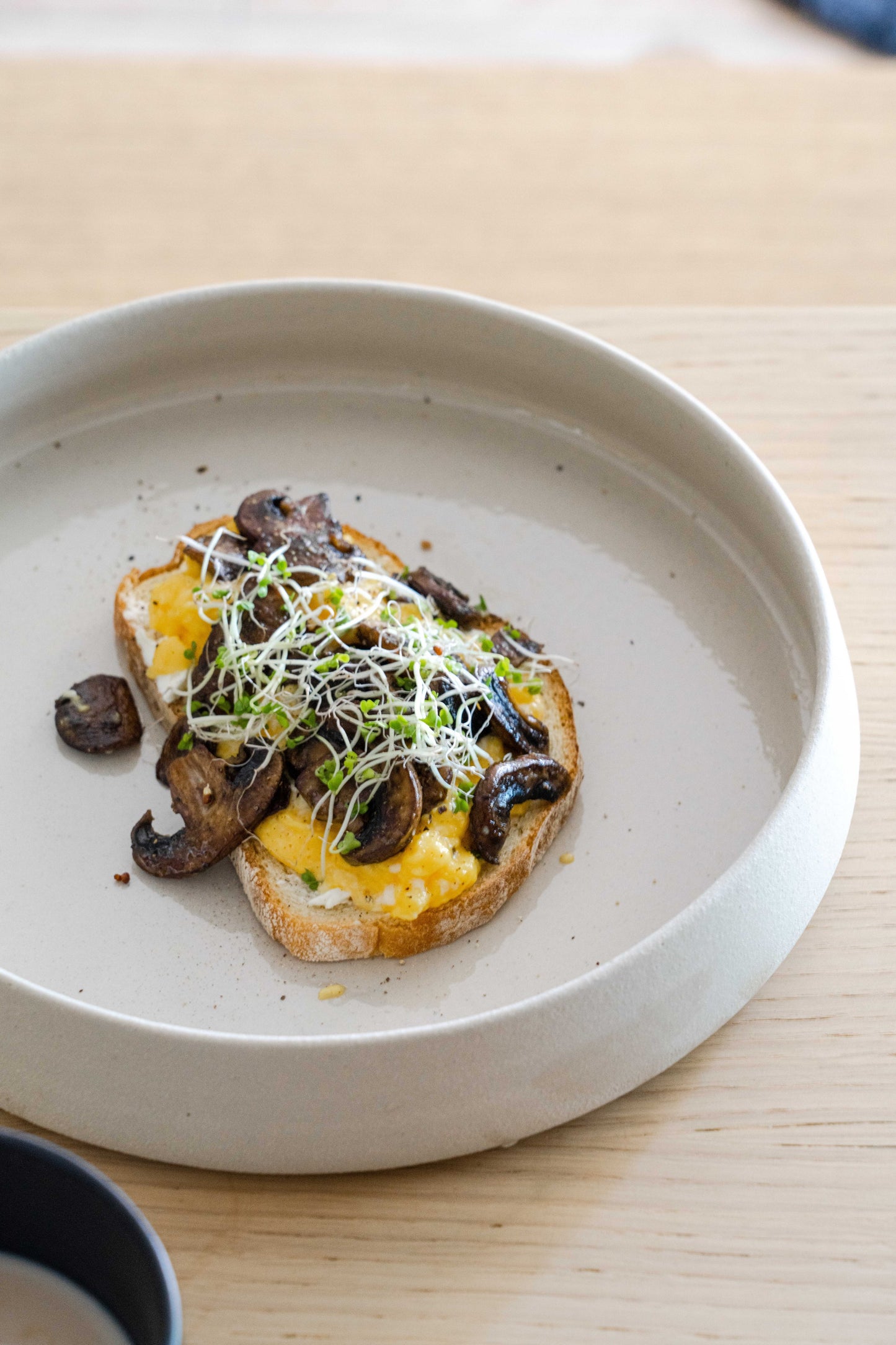 Handmade Stoneware Dinner Plates with High Sides and Transparent Glaze