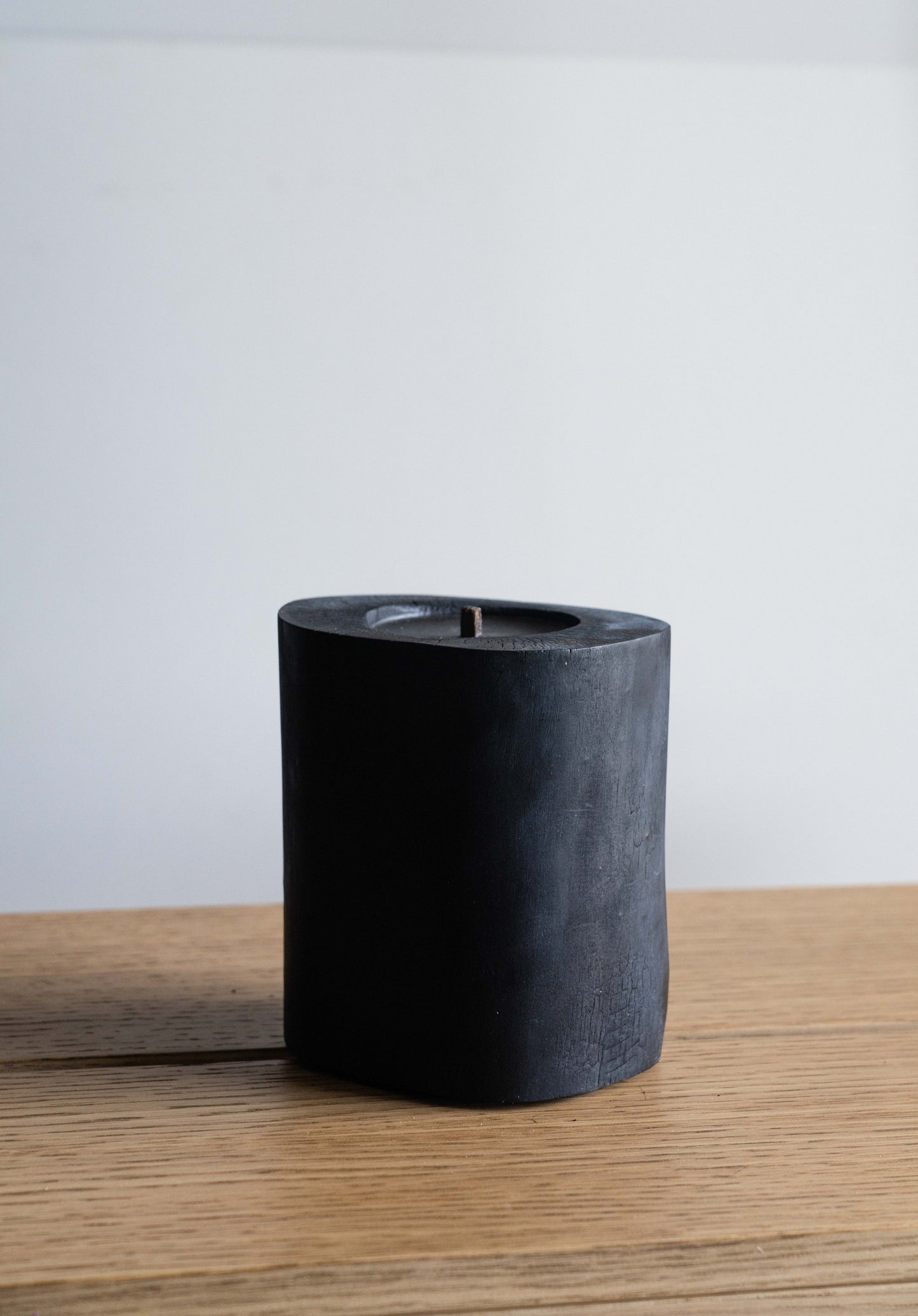 Black Illusions Wood Candle