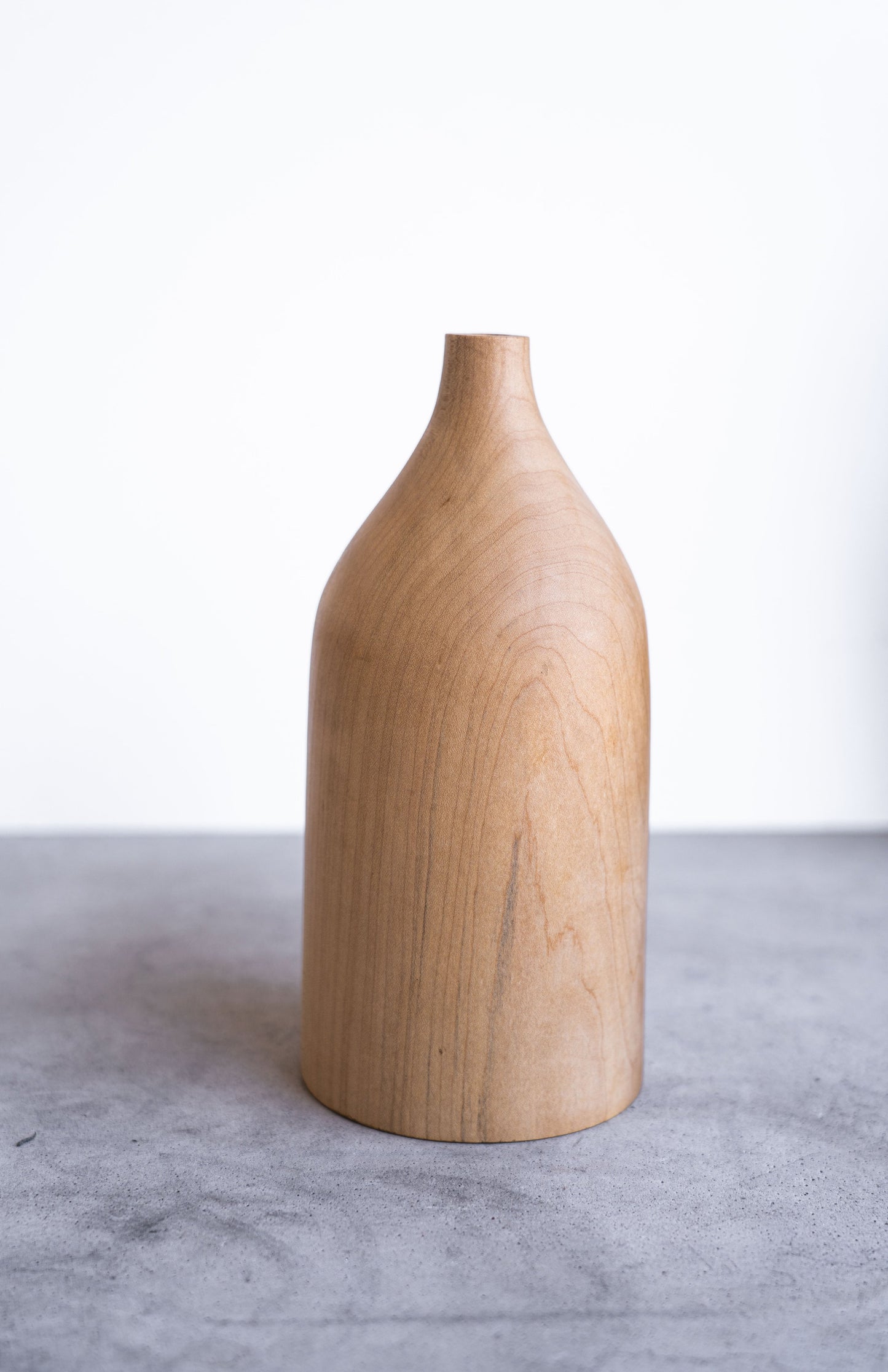 Pear Wood Bottle Shaped Vase