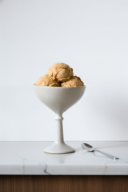 Handcrafted Ceramic Champagne Coupe – Stoneware Ice Cream & Dessert Glass