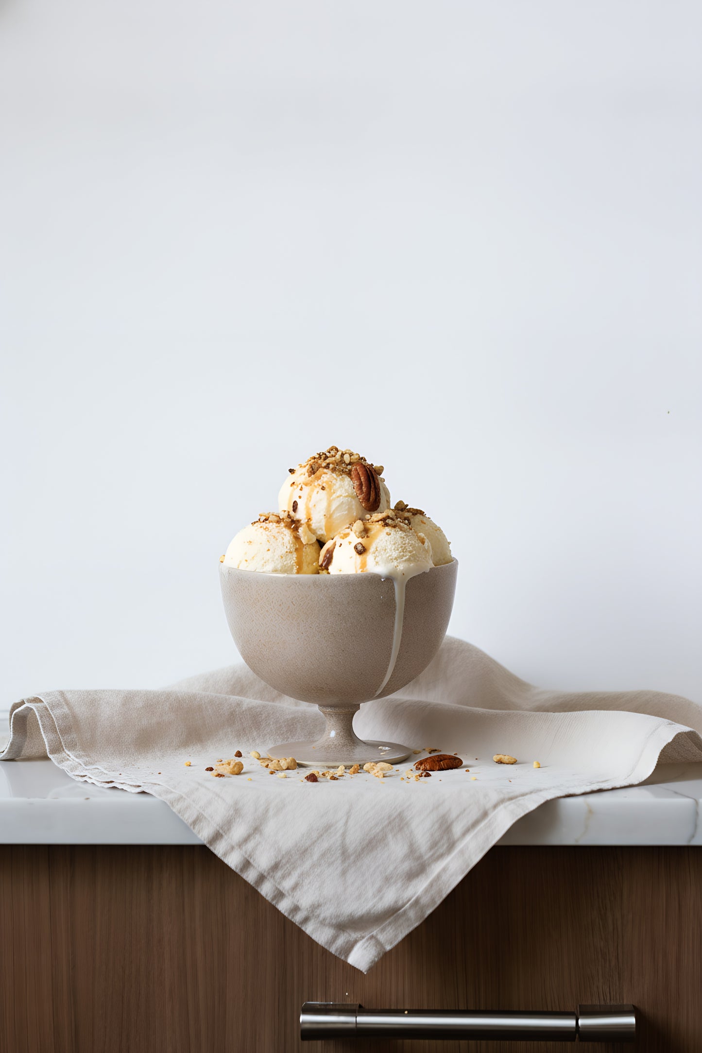 Handcrafted Ceramic Footed Bowl – Stoneware Dessert & Breakfast Chalice