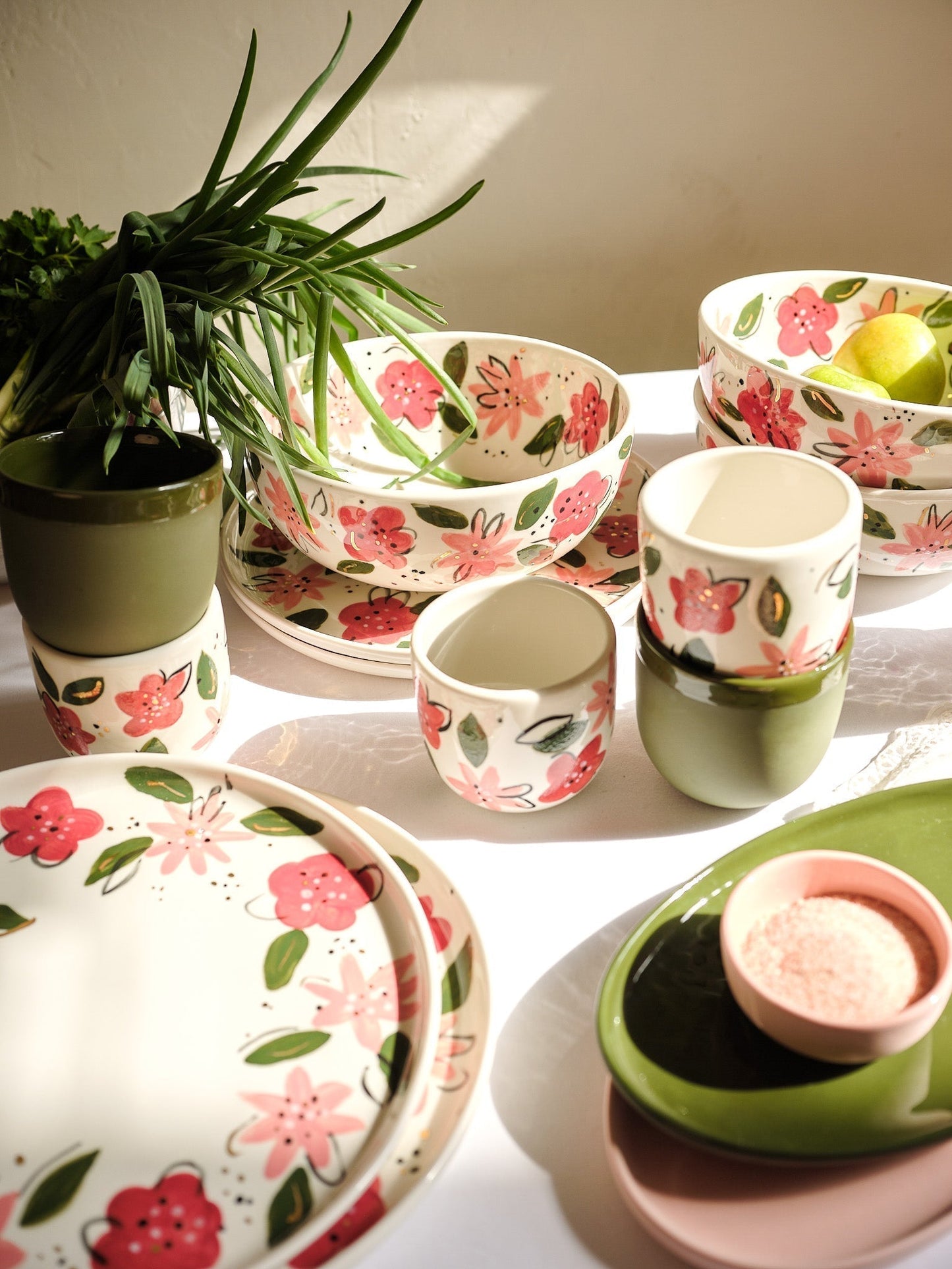 Hand-Painted Floral Coffee Cup 