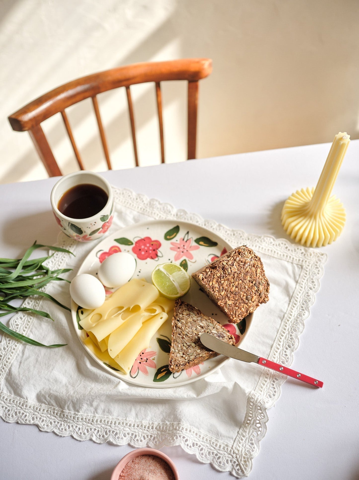 Hand-Painted Floral Dinner Plates