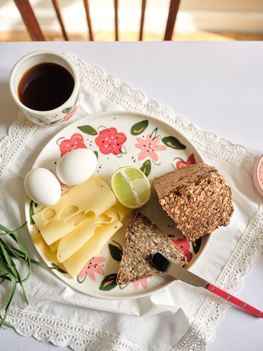 Hand-Painted Floral Dinner Plates