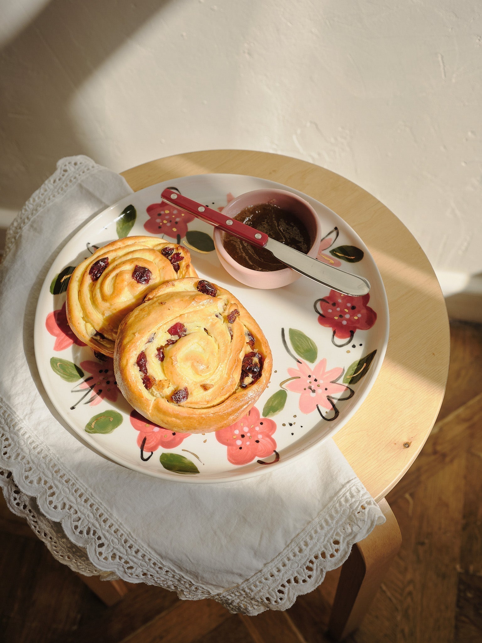 Hand-Painted Floral Dinner Plates