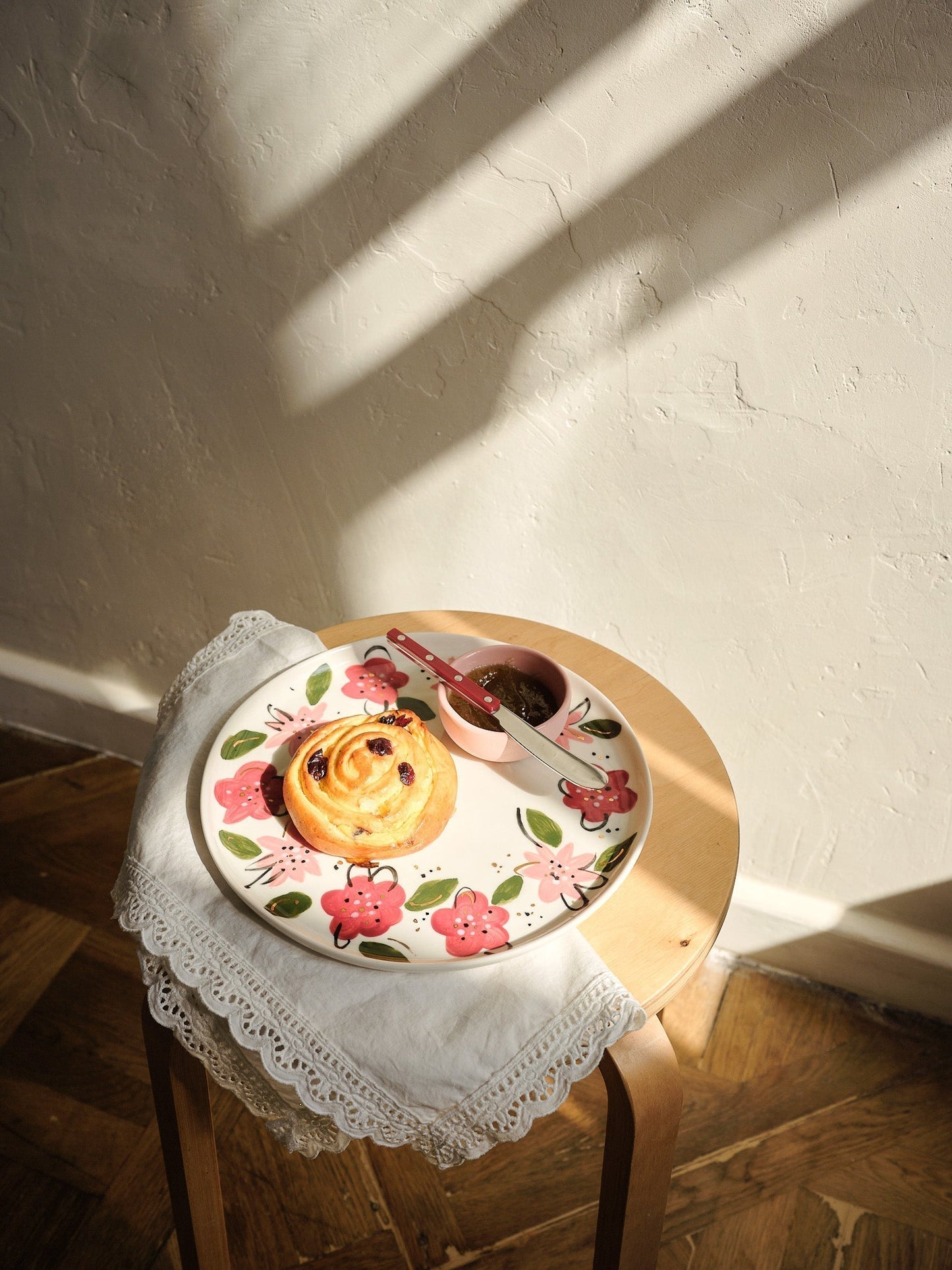 Hand-Painted Floral Dinner Plates
