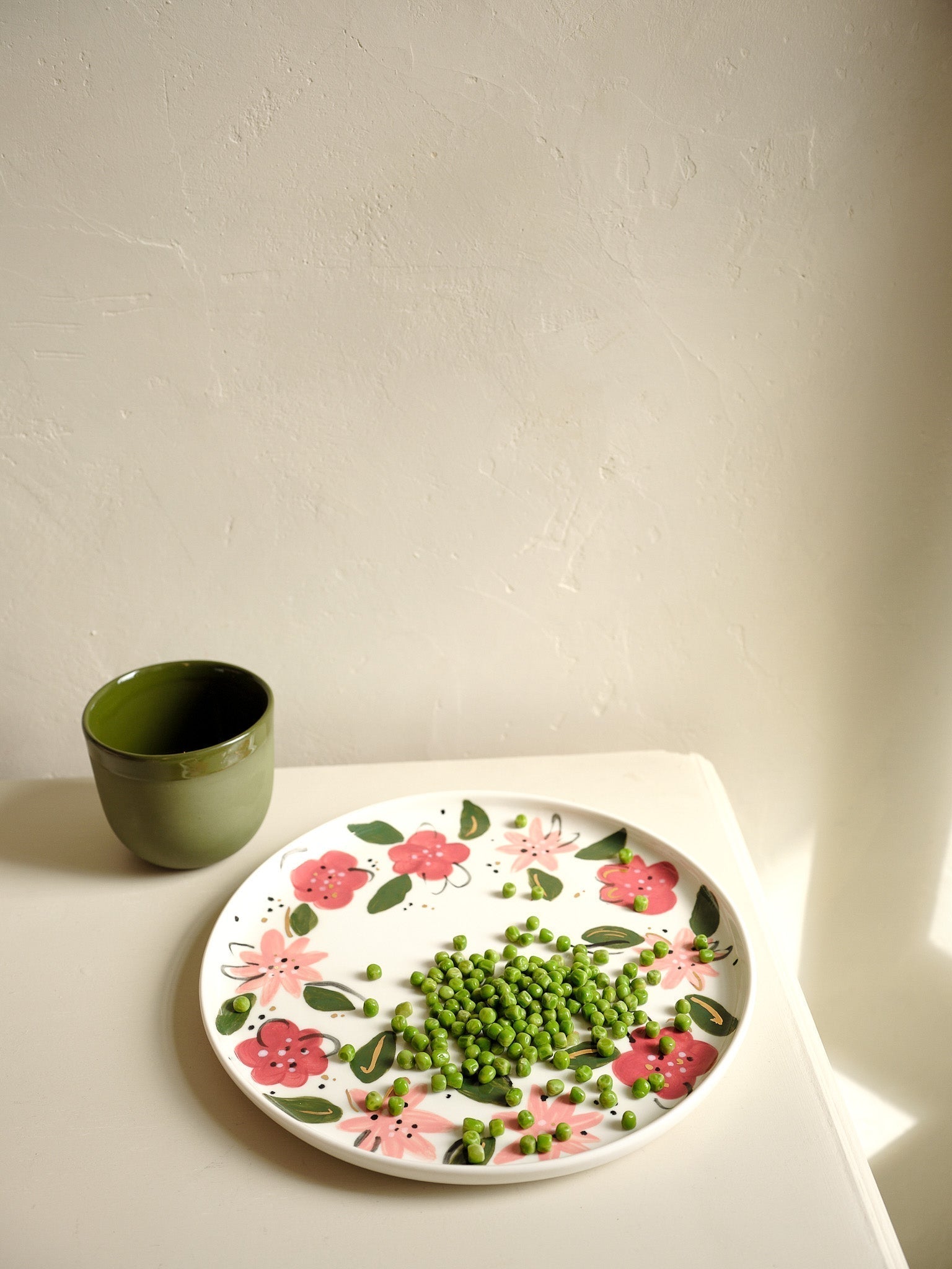 Hand-Painted Floral Dinner Plates