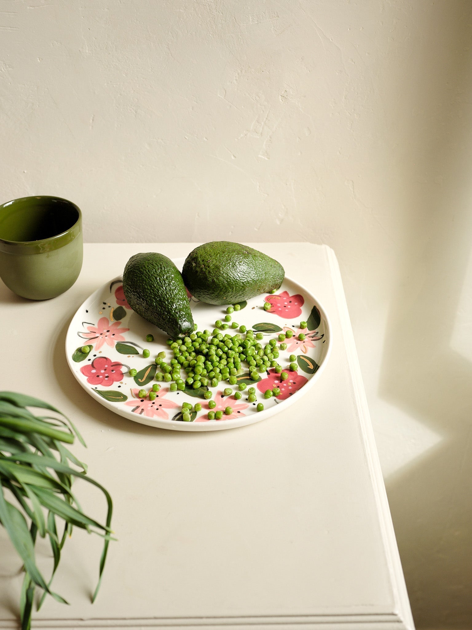 Hand-Painted Floral Dinner Plates