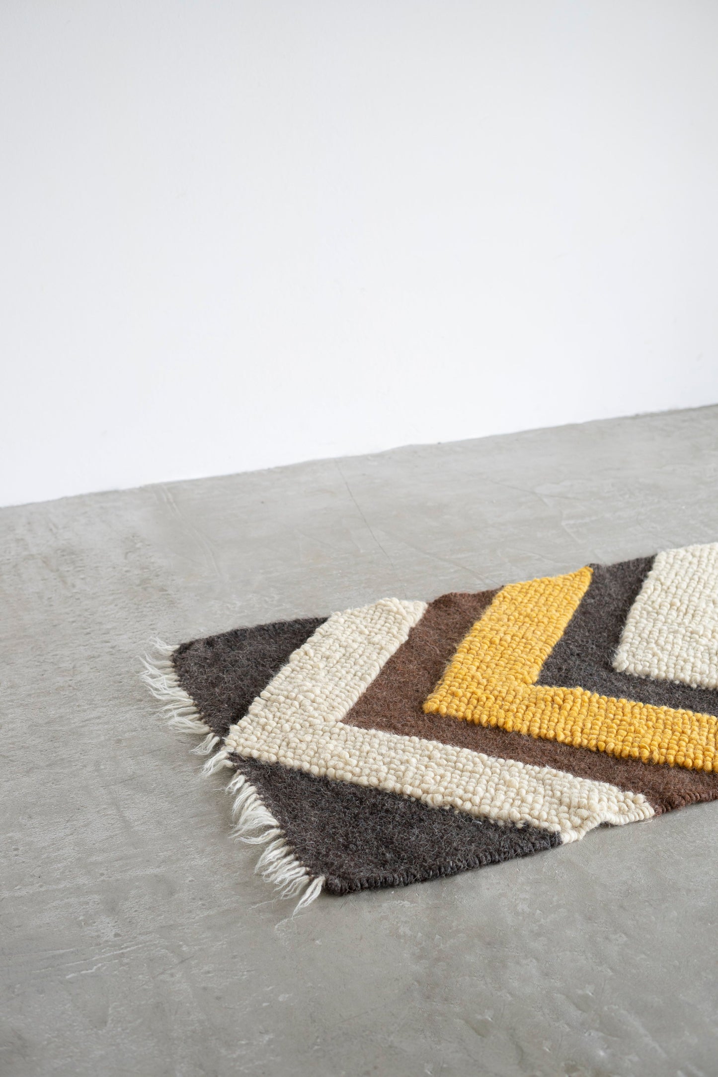 Handwoven Wool Chevron Floor Runner